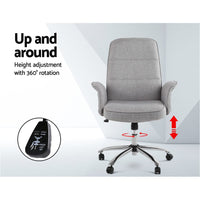 Fabric Office Chair Computer Chairs Grey Furniture Kings Warehouse