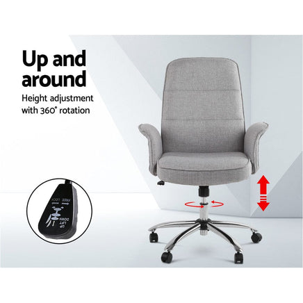 Fabric Office Chair Computer Chairs Grey Furniture Kings Warehouse