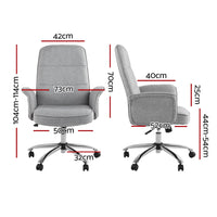 Fabric Office Chair Computer Chairs Grey Furniture Kings Warehouse