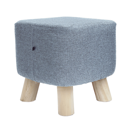 Fabric Ottoman Foot Stool Rest Pouffe Footstool Wood Storage Padded Seat Furniture Kings Warehouse