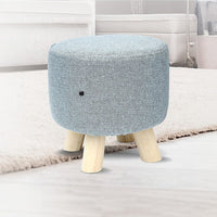 Fabric Ottoman Foot Stool Rest Pouffe Footstool Wood Storage Padded Seat Furniture Kings Warehouse
