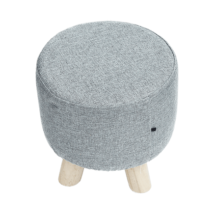 Fabric Ottoman Foot Stool Rest Pouffe Footstool Wood Storage Padded Seat Furniture Kings Warehouse