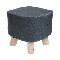 Fabric Ottoman Foot Stool Rest Pouffe Footstool Wood Storage Padded Seat Furniture Kings Warehouse