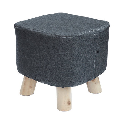 Fabric Ottoman Foot Stool Rest Pouffe Footstool Wood Storage Padded Seat Furniture Kings Warehouse