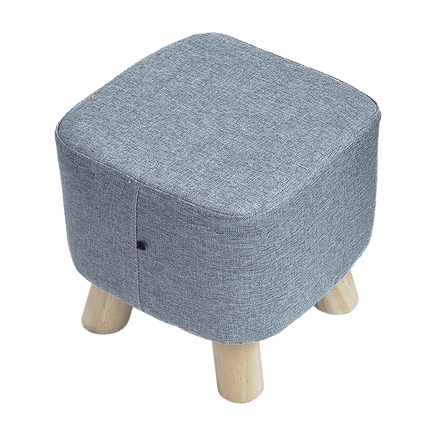 Fabric Ottoman Foot Stool Rest Pouffe Footstool Wood Storage Padded Seat Furniture Kings Warehouse