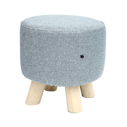 Fabric Ottoman Foot Stool Rest Pouffe Footstool Wood Storage Padded Seat Furniture Kings Warehouse