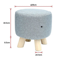 Fabric Ottoman Foot Stool Rest Pouffe Footstool Wood Storage Padded Seat Furniture Kings Warehouse