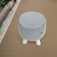 Fabric Ottoman Foot Stool Rest Pouffe Footstool Wood Storage Padded Seat Furniture Kings Warehouse