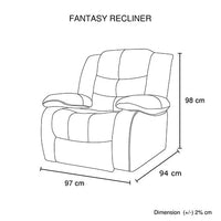 Fantasy Recliner Pu Leather 1R Black Furniture Kings Warehouse