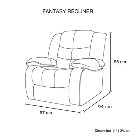 Fantasy Recliner Pu Leather 1R Black Furniture Kings Warehouse