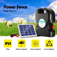 Fence Energiser 20KM Solar Powered 1.2J Electric Kings Warehouse
