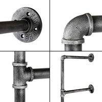 Floating DIY Pipe Shelf Metal Brackets Set of 2 Home & Garden Kings Warehouse