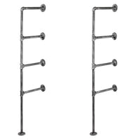 Floating DIY Pipe Shelf Metal Brackets Set of 2 Home & Garden Kings Warehouse