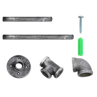 Floating DIY Pipe Shelf Metal Brackets Set of 2 Home & Garden Kings Warehouse