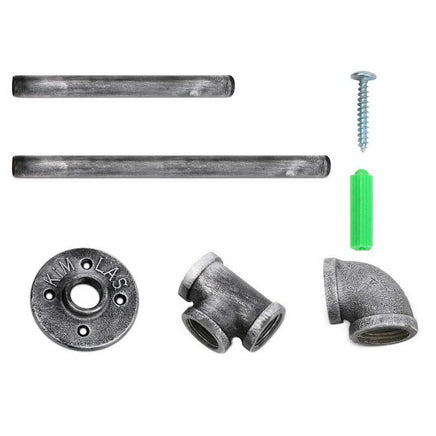 Floating DIY Pipe Shelf Metal Brackets Set of 2 Home & Garden Kings Warehouse