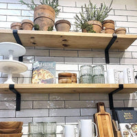 Floating Wall Shelf Brackets Heavy Duty Rustic Industrial 4-Pack Furniture Kings Warehouse