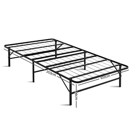 Folding Bed Frame Metal Base - King Single Furniture Kings Warehouse