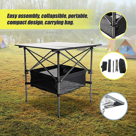 Folding Collapsible Camping Table Caravan RV Heavy Duty Steel & Aluminium Appliances KingsWarehouse