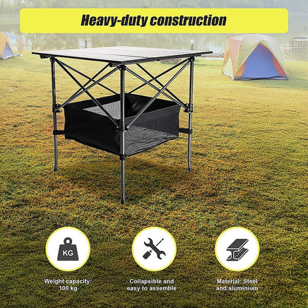 Folding Collapsible Camping Table Caravan RV Heavy Duty Steel & Aluminium Appliances KingsWarehouse