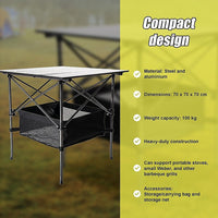Folding Collapsible Camping Table Caravan RV Heavy Duty Steel & Aluminium Appliances KingsWarehouse