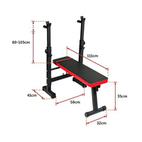 Folding Flat Weight Lifting Bench Body Workout Exercise Machine Home Fitness Sports & Fitness Kings Warehouse