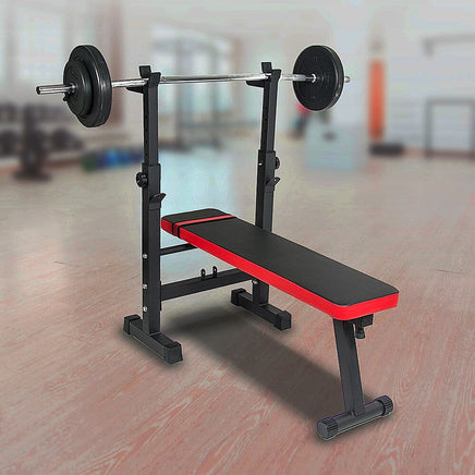 Folding Flat Weight Lifting Bench Body Workout Exercise Machine Home Fitness Sports & Fitness Kings Warehouse