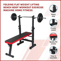Folding Flat Weight Lifting Bench Body Workout Exercise Machine Home Fitness Sports & Fitness Kings Warehouse