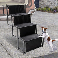 Folding Pet Dog Car Boot Access Steps Ladder Stairs Strong Lightweight Pet Care Kings Warehouse