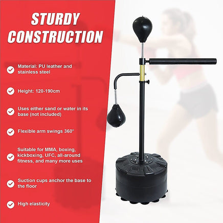 Free Standing Punching Bag Speedball Boxing Reflex Training Target Dummy Gym Sports & Fitness Kings Warehouse