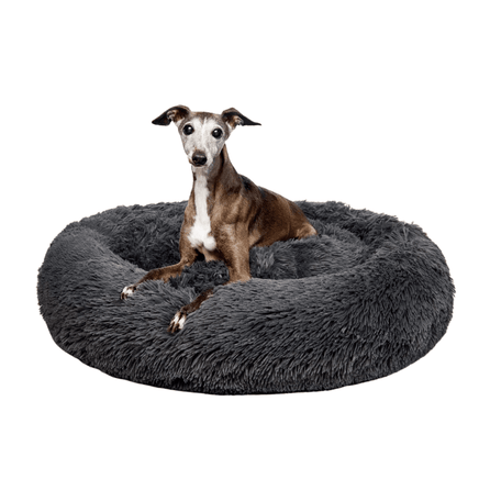 Fur King "Aussie" Calming Dog Bed - Medium - Grey - 80 cm Kings Warehouse