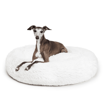 Fur King "Aussie" Calming Dog Bed - White - 80 CM - Medium Kings Warehouse