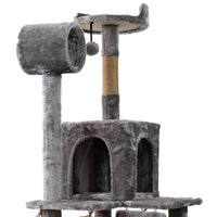 Furtastic 135cm Cat Tree Scratching Post - Silver Grey Kings Warehouse