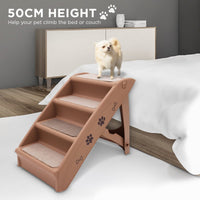 Furtastic 50cm Foldable Step Ladder Stairs - Brown Kings Warehouse