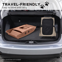 Furtastic 50cm Foldable Step Ladder Stairs - Brown Kings Warehouse