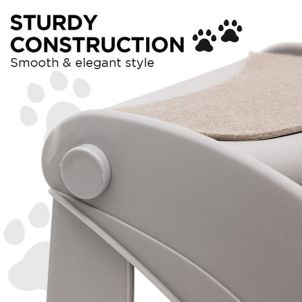 Furtastic Foldable Pet Stairs In Grey - 38cm Dog Ladder Cat Ramp Pet Care Kings Warehouse