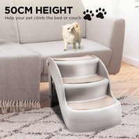 Furtastic Foldable Pet Stairs In Grey - 38cm Dog Ladder Cat Ramp Pet Care Kings Warehouse