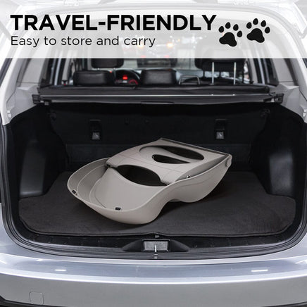 Furtastic Foldable Pet Stairs In Grey - 38cm Dog Ladder Cat Ramp Pet Care Kings Warehouse