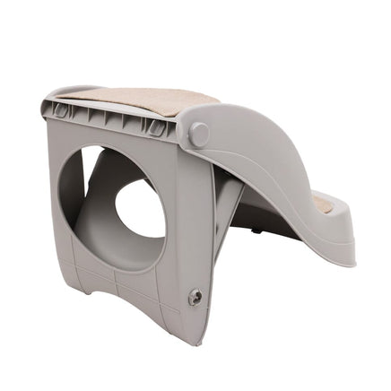 Furtastic Foldable Pet Stairs In Grey - 38cm Dog Ladder Cat Ramp Pet Care Kings Warehouse