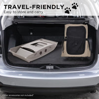 Furtastic Foldable Pet Stairs in Grey - 50cm Dog Ladder Cat Ramp with Non-Slip Mat for Indoor and Outdoor Use Kings Warehouse