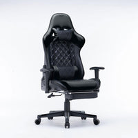 Gaming Chair Ergono Black REdmic Racing chair 165° Reclining Gaming Seat 3D Armrest Footrest Furniture Kings Warehouse