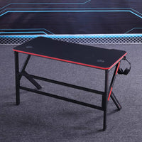 Gaming Desk Desktop PC Computer Desks Desktop Racing Table Office Laptop Home K-Shaped Legs Black 140cm Furniture Kings Warehouse