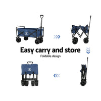 Garden Cart Folding 120kg Trolley Camping Wagon Barrow Outdoor Beach Home & Garden Kings Warehouse
