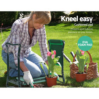 Garden Kneeler 3-in-1 Padded Seat Stool Outdoor Bench Knee Pad Foldable Home & Garden Kings Warehouse