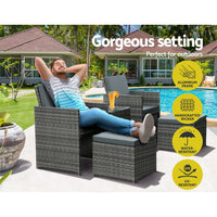 Garden Recliner Chairs Sun Lounge Wicker Lounger Outdoor Furniture Patio Sofa garden supplies Kings Warehouse