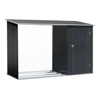 Garden Shed 2.49x1.04M Sheds Outdoor Tool Storage Workshop House Steel 2 in 1 Kings Warehouse