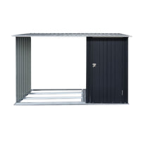 Garden Shed 2.49x1.04M Sheds Outdoor Tool Storage Workshop House Steel 2 in 1 Kings Warehouse