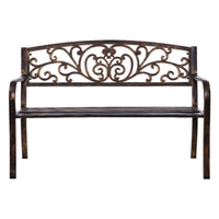 Gardeon Cast Iron Garden Bench - Bronze Summer Sale Kings Warehouse