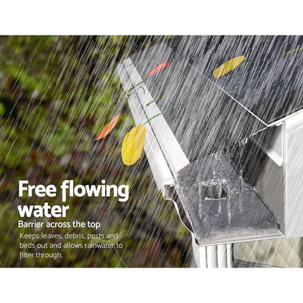 Gardeon Gutter Guard Aluminium Mesh 60M 100x20cm Black Home & Garden Kings Warehouse