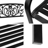 Gardeon Outdoor Garden Bench - Black Summer Sale KingsWarehouse