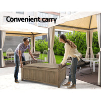Gardeon Outdoor Storage Bench Box Wooden Garden Toy Tool Sheds Patio Furniture Brown Furniture Kings Warehouse